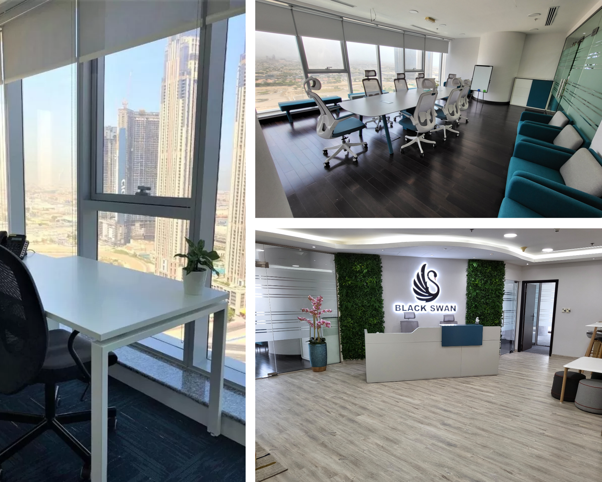 Reception of the Black Swan Business Center in Business Bay